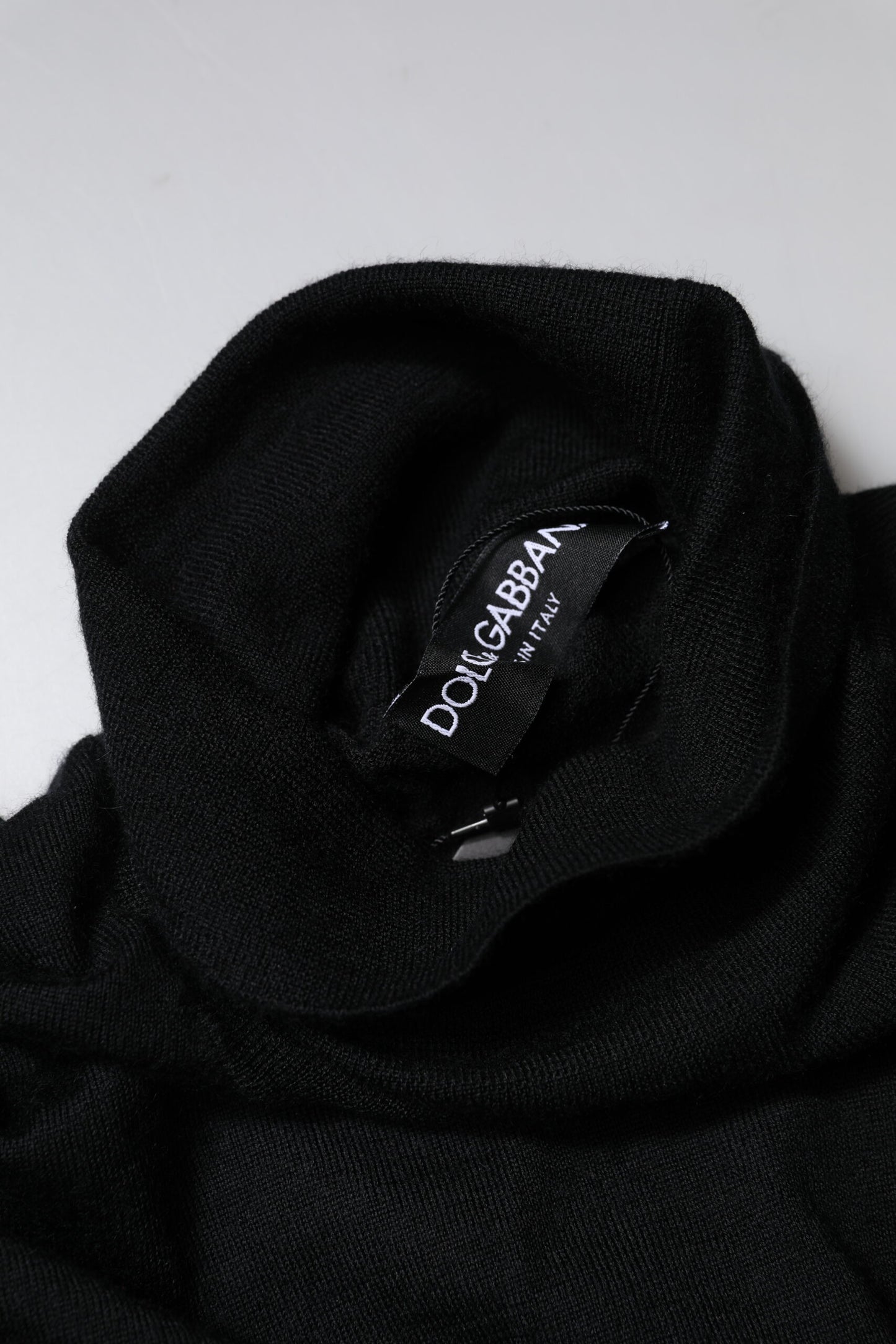 Dolce & Gabbana Black Cashmere Knitted Men Pullover Sweater Dolce & Gabbana