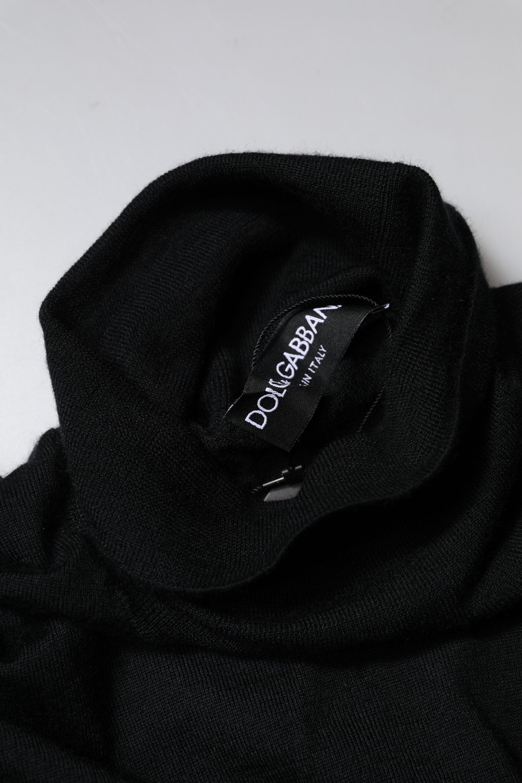 Dolce & Gabbana Black Cashmere Knitted Men Pullover Sweater Dolce & Gabbana