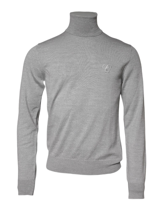 Dolce & Gabbana Gray Wool Knitted Men Pullover Sweater Dolce & Gabbana