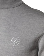 Dolce & Gabbana Gray Wool Knitted Men Pullover Sweater