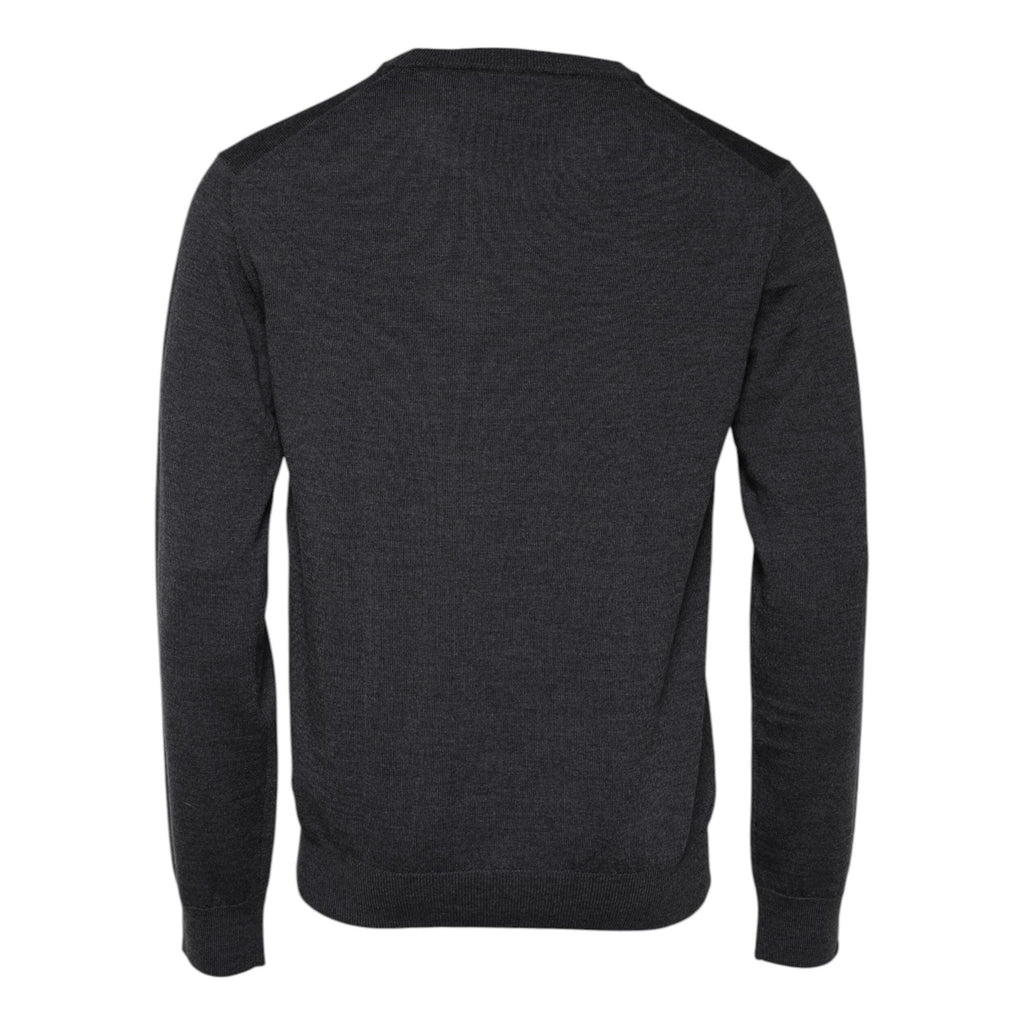 Dolce & Gabbana Gray Wool Logo Knitted Men Pullover Sweater