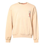 Dolce & Gabbana Beige Cherry Print Crew Neck Pullover Sweater