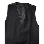 Dolce & Gabbana Black Wool Waistcoat Dress Formal Vest