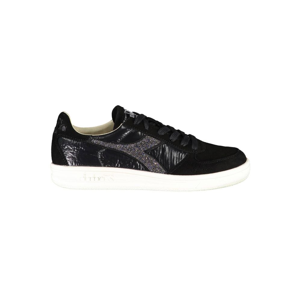 Diadora Black Leather Women Sneaker Diadora