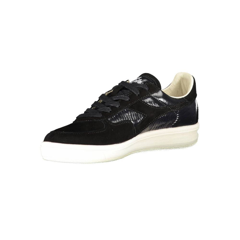Diadora Black Leather Women Sneaker Diadora