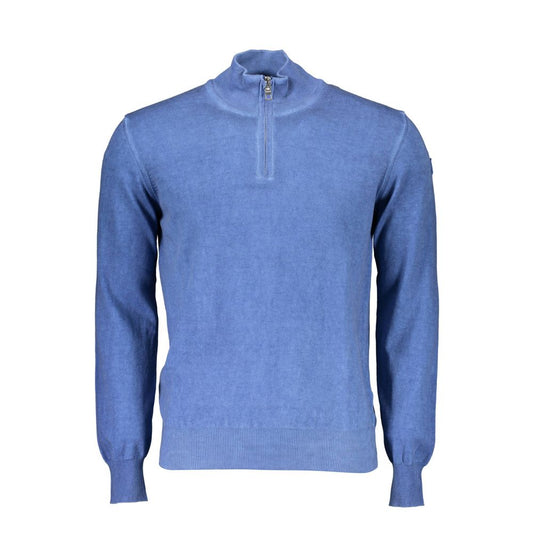 North Sails Blue Cotton Men Sweater North Sails