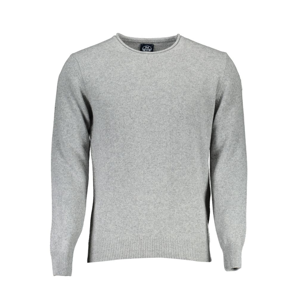 North Sails Gray Wool Men Sweater North Sails