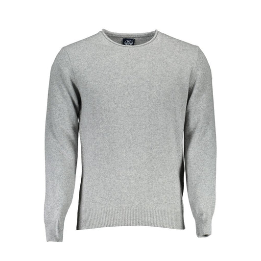 North Sails Gray Wool Men Sweater North Sails