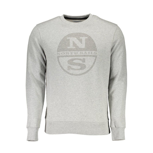 North Sails Gray Cotton Unisex Sweatshirt North Sails
