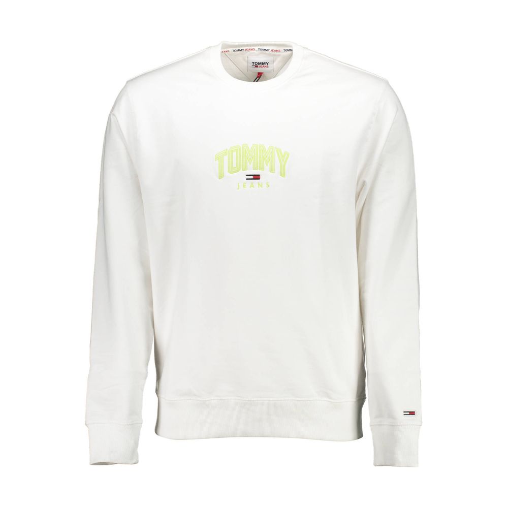 Tommy Hilfiger White Cotton Unisex Sweatshirt Tommy Hilfiger