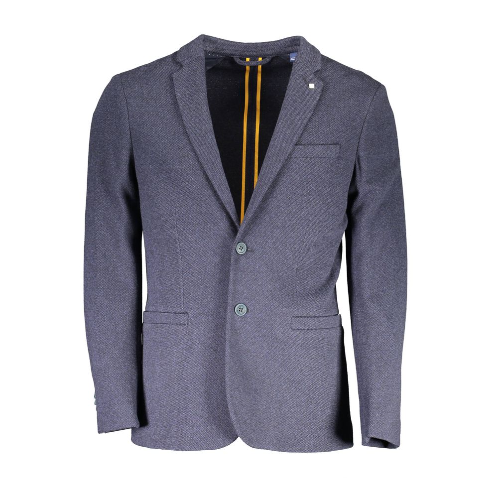 Gant Blue Cotton Men Jacket Gant