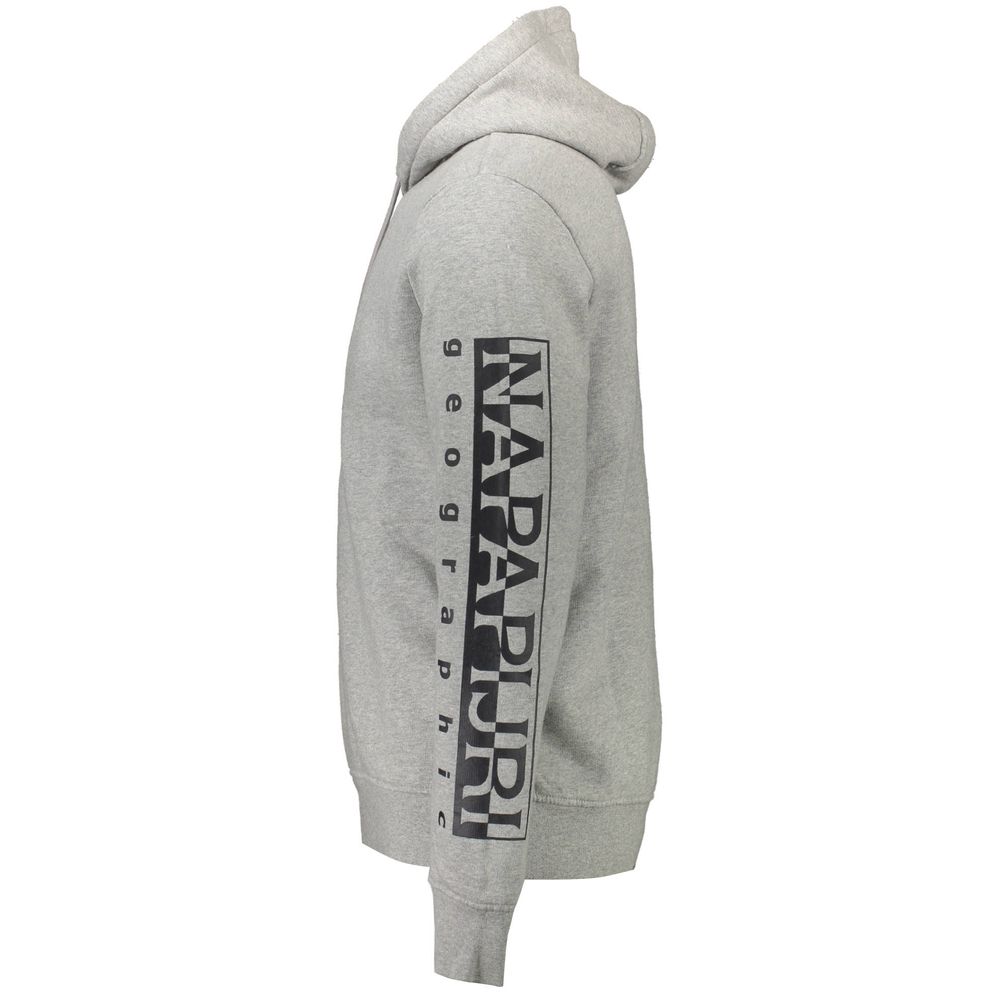 Napapijri Gray Cotton Men Sweater Napapijri