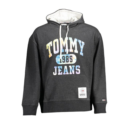 Tommy Hilfiger Black Cotton Mens Hoodie Tommy Hilfiger