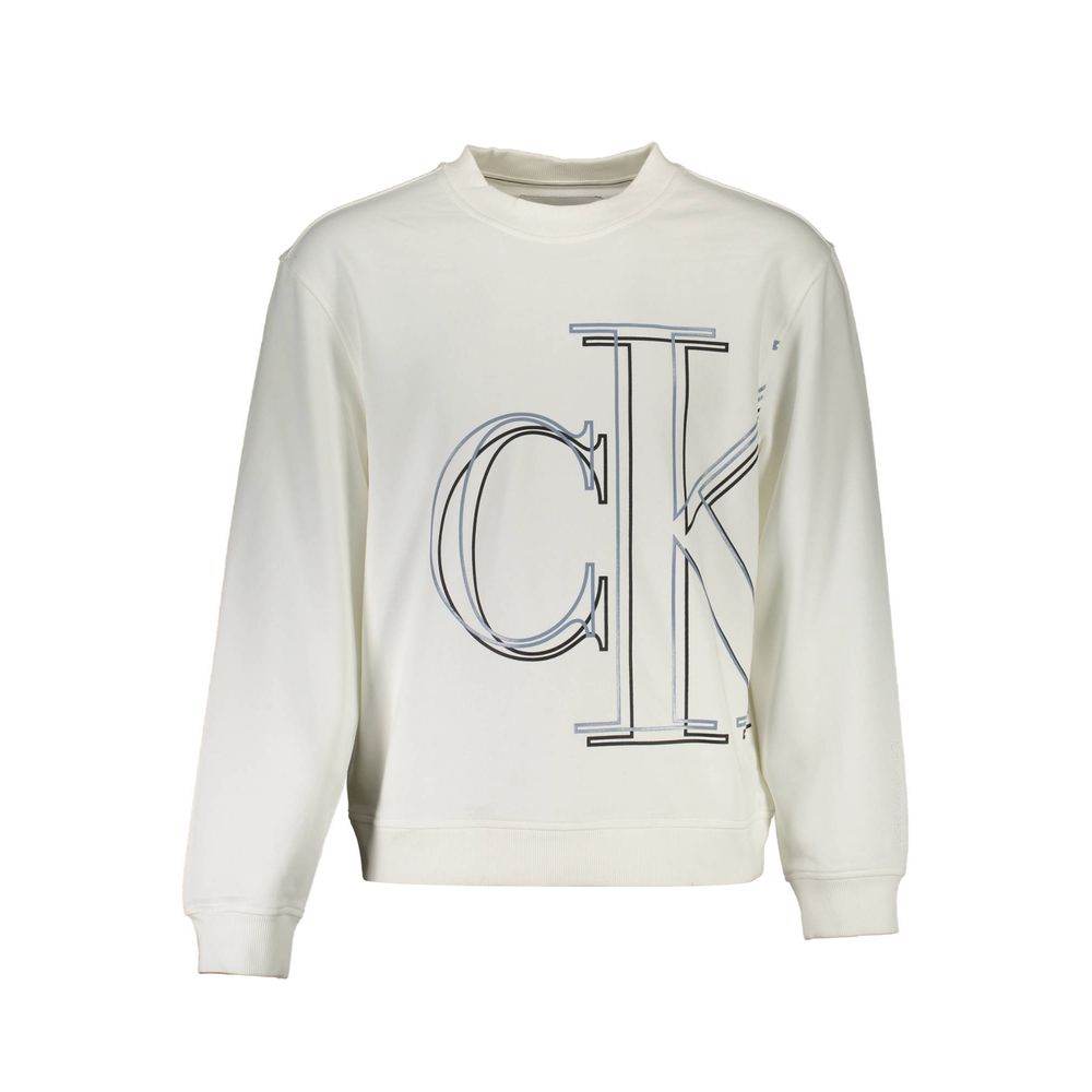 Calvin Klein White Cotton Men Sweater Calvin Klein
