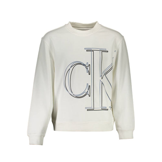 Calvin Klein White Cotton Men Sweater Calvin Klein