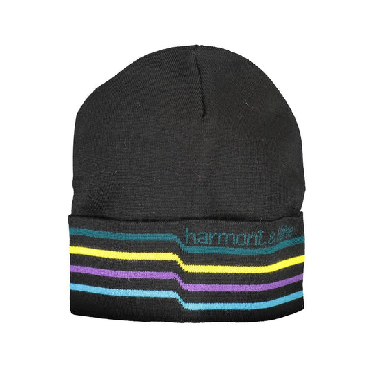 Harmont & Blaine Black Wool Men Cap Harmont & Blaine