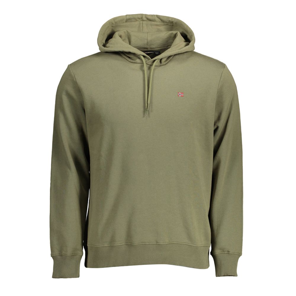 Napapijri Green Cotton Men Sweater Napapijri