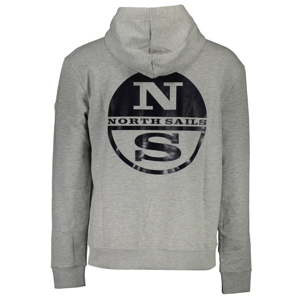 North Sails Gray Cotton Men Sweater North Sails
