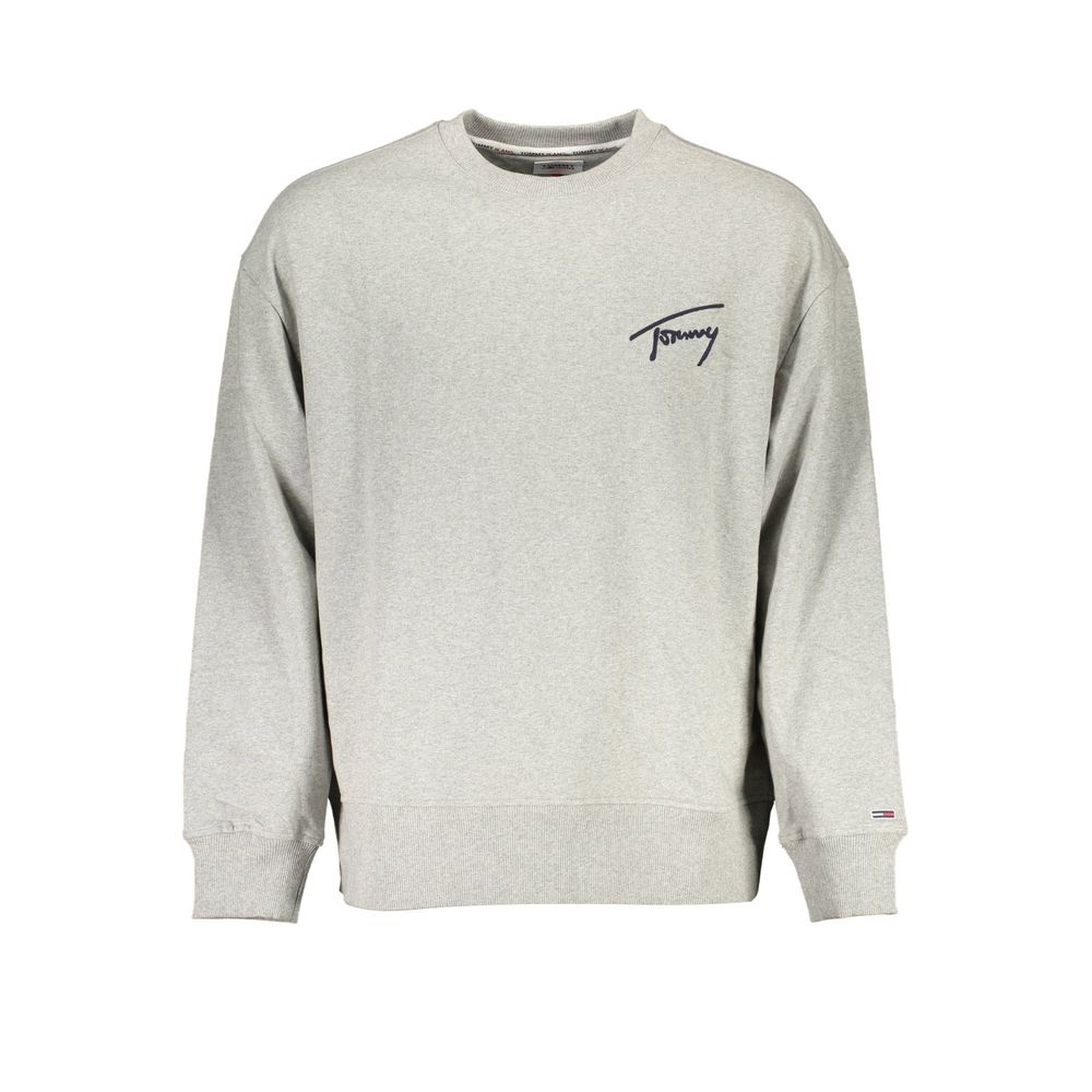 Tommy Hilfiger Gray Cotton Men Sweater Tommy Hilfiger