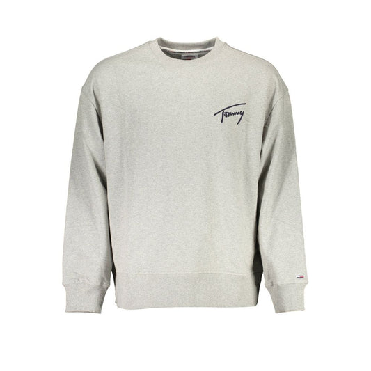 Tommy Hilfiger Gray Cotton Men Sweater Tommy Hilfiger