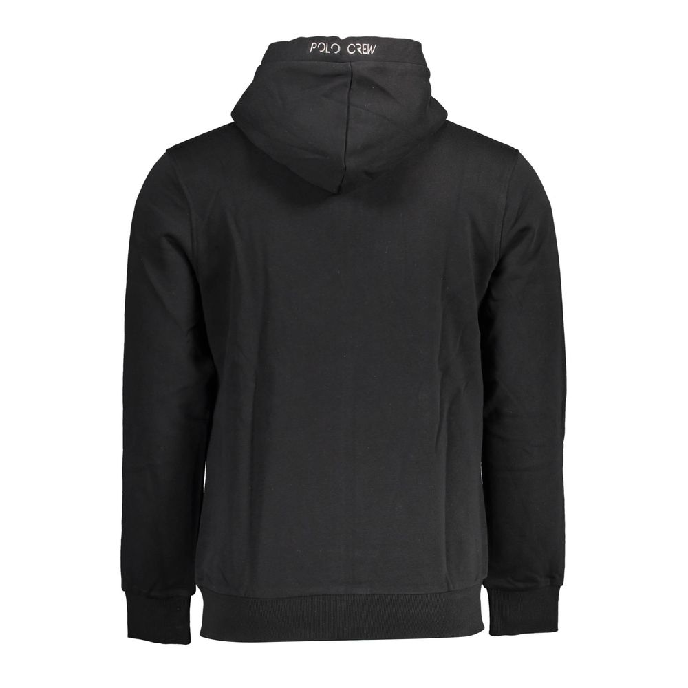 La Martina Black Cotton Men Sweater La Martina