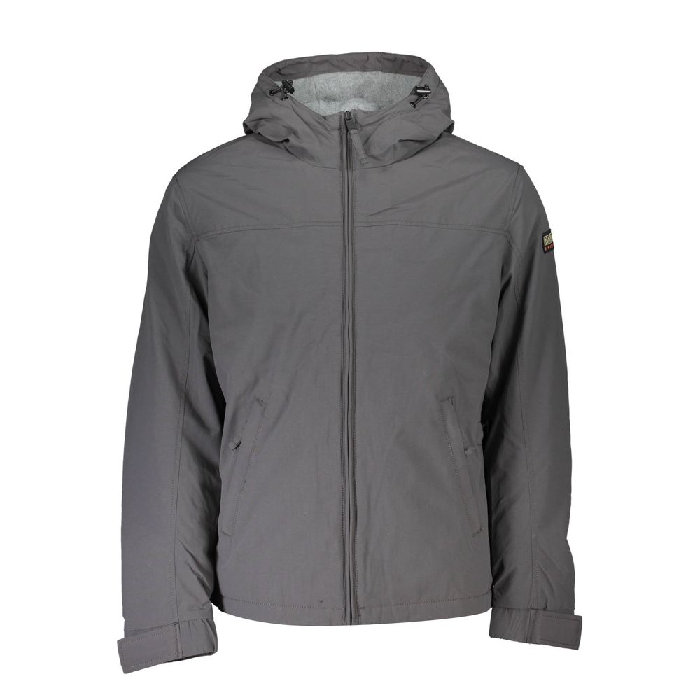 Napapijri Gray Polyamide Men Jacket Napapijri