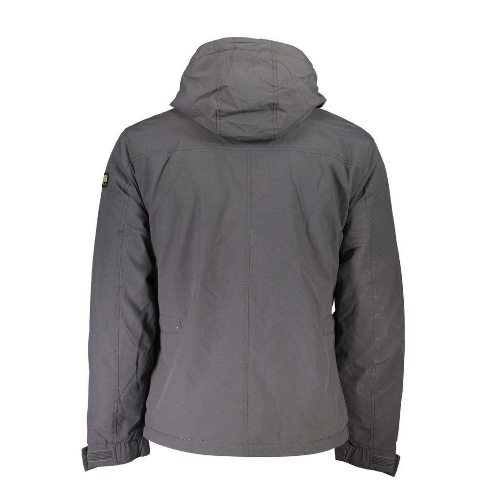 Napapijri Gray Polyamide Men Jacket Napapijri