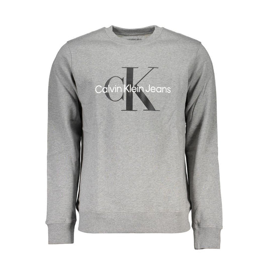 Calvin Klein Classic Gray Crew Neck Sweatshirt with Logo Calvin Klein