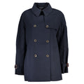 Tommy Hilfiger Blue Cotton Women's Trench Coat - Eljoys Fashion 