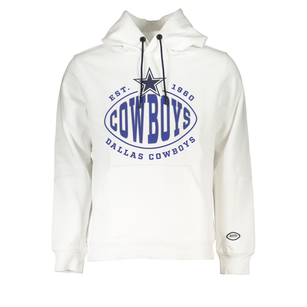 Hugo Boss White Cotton Men Sweater Hugo Boss