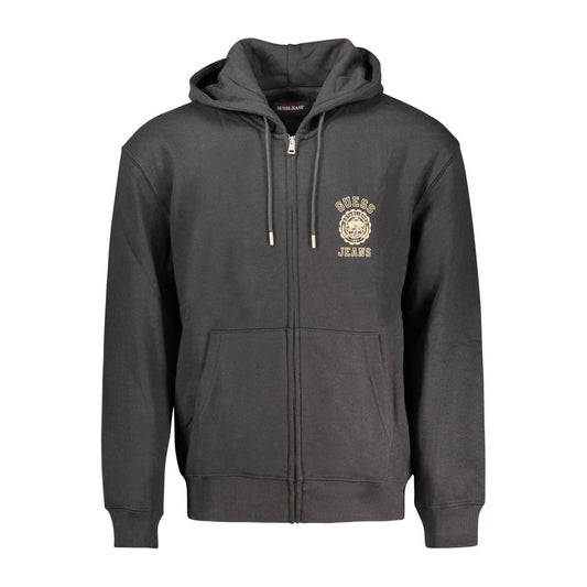 Guess Jeans Black Cotton Men Sweater Guess Jeans