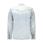 Hugo Boss Blue Cotton Shirt Hugo Boss