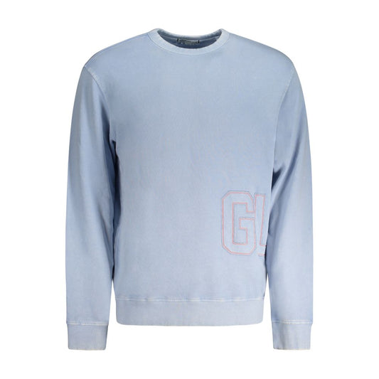 Guess Jeans Light Blue Cotton Men Sweater Guess Jeans