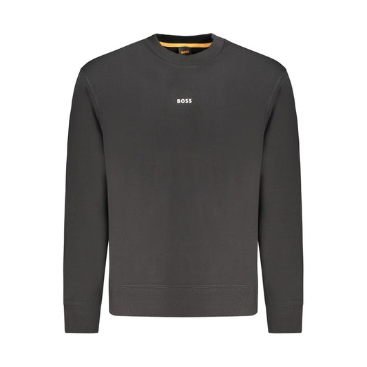 Hugo Boss Black Cotton Men Sweater Hugo Boss