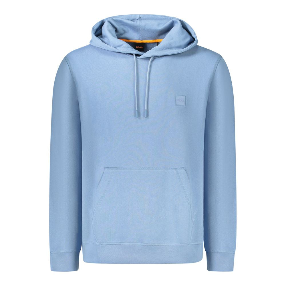Hugo Boss Light Blue Cotton Men Sweater Hugo Boss