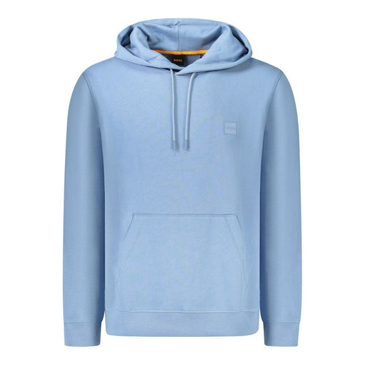 Hugo Boss Light Blue Cotton Men Sweater Hugo Boss