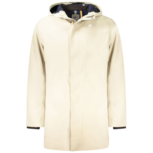 K-WAY Beige Polyester Men Jacket K-WAY