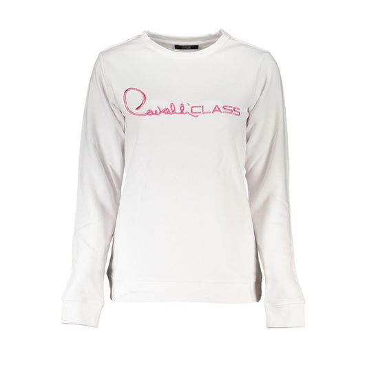 Cavalli Class White Cotton Women Sweater Cavalli Class
