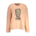Cavalli Class Rosa polyester women's sweatshirt with a relaxed fit and casual style, featuring a ribbed neckline and cuffs.