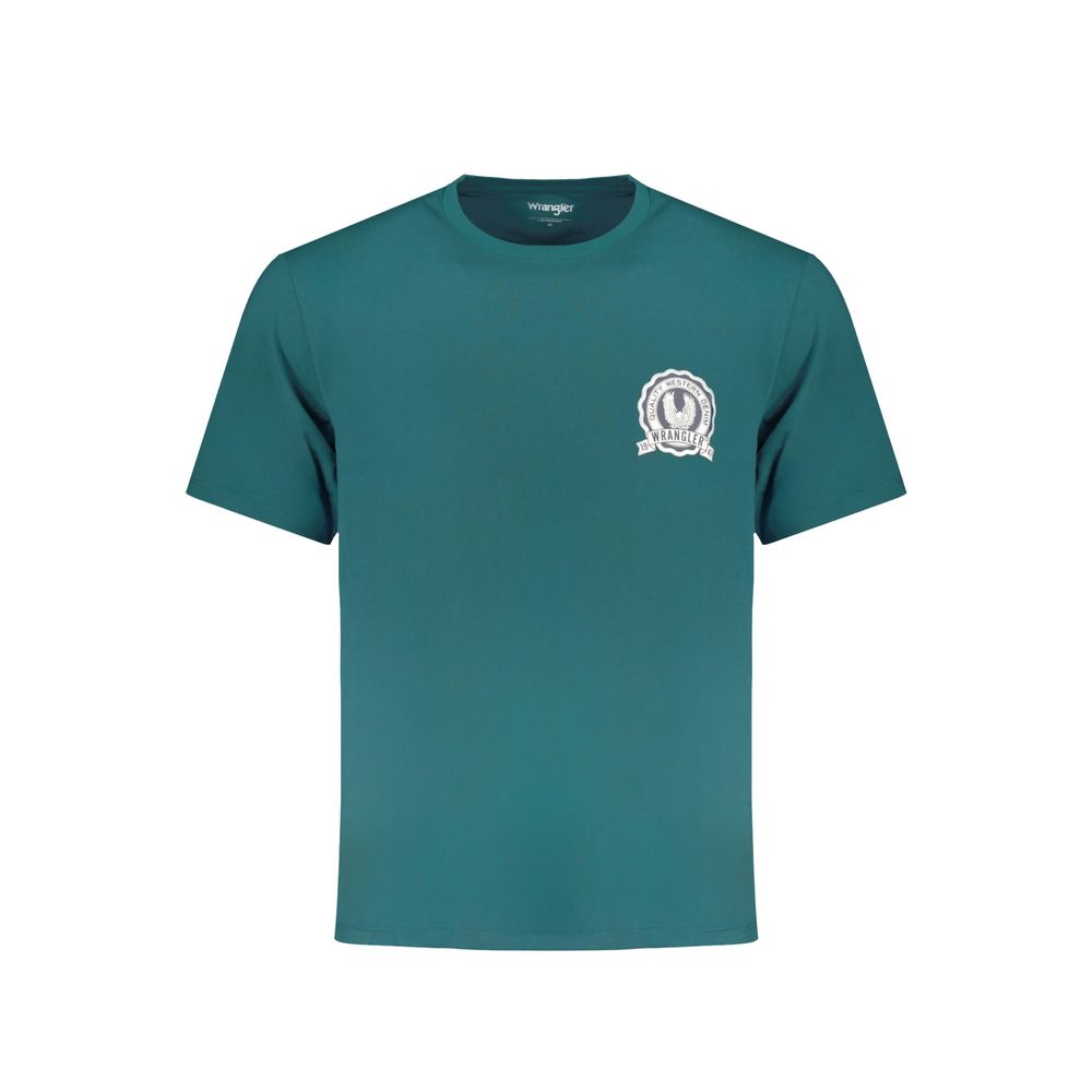 Wrangler Verde cotton men's T-shirt with short sleeves and crew neckline, casual style, front logo detail.