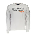 White cotton men's sweatshirt by North Sails, featuring a casual fit and classic crewneck design.