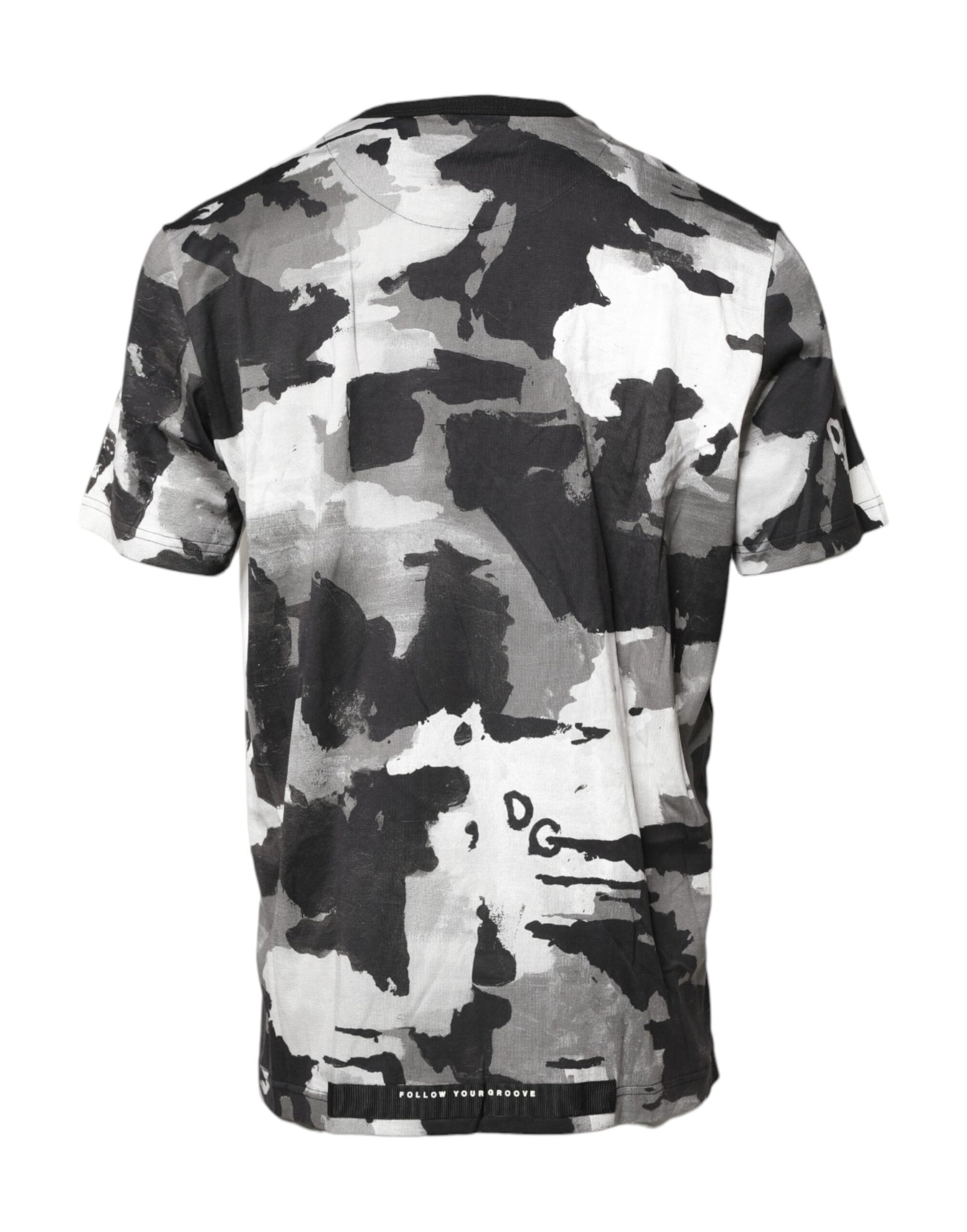 Dolce & Gabbana Multicolor Camouflage Crew Neck T-shirt Dolce & Gabbana