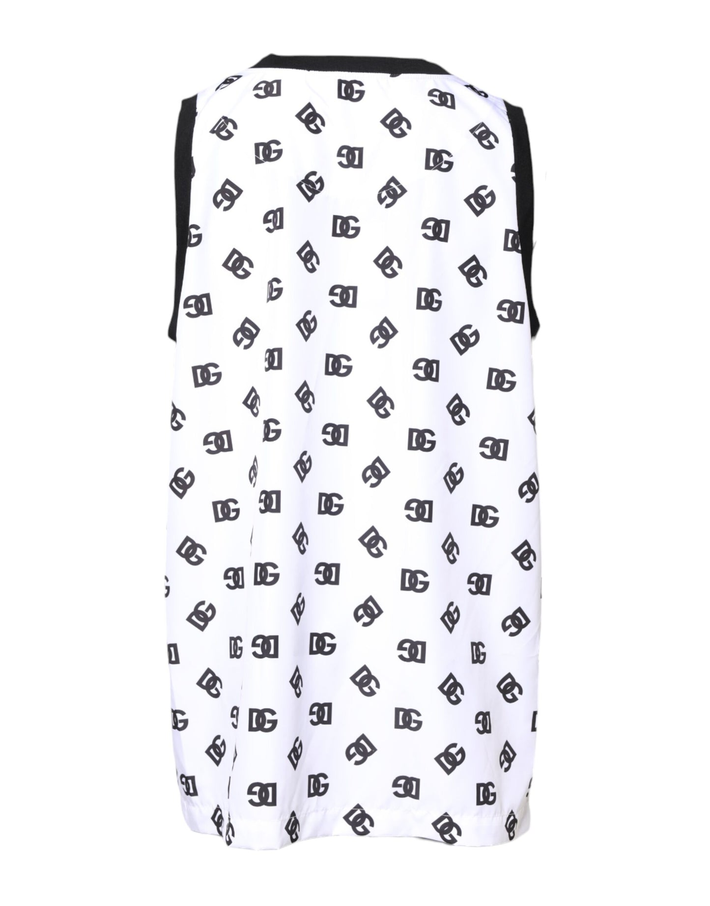Dolce & Gabbana White Polyester Sleeveless DG Logo T-shirt Dolce & Gabbana