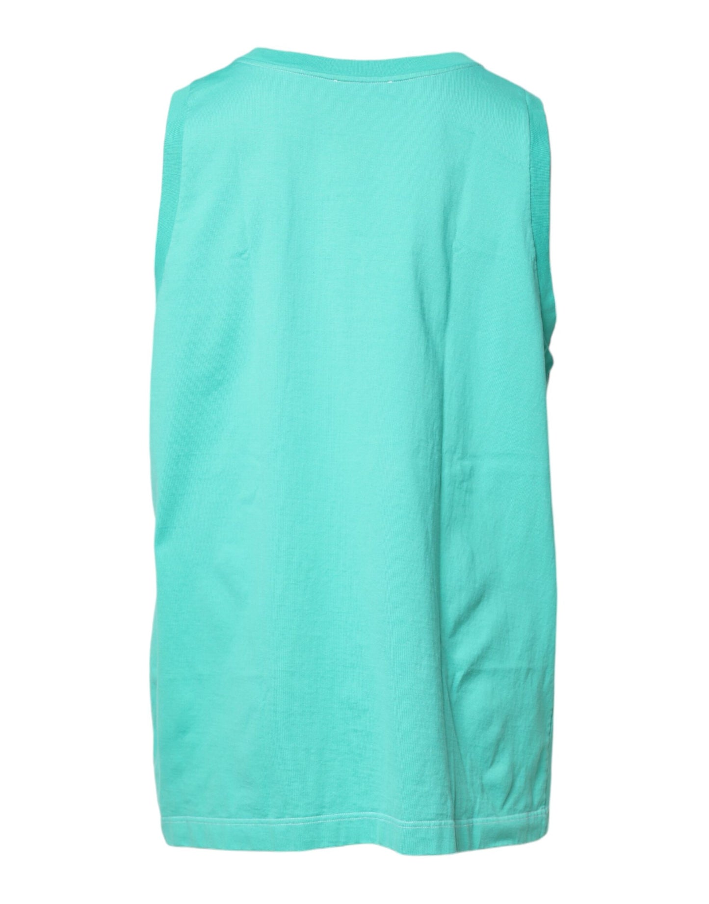 Dolce & Gabbana Green Sleeveless Logo Round Neck T-shirt Dolce & Gabbana