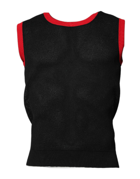Dolce & Gabbana Black Cotton Slim Fit Round Neck T-shirt Dolce & Gabbana
