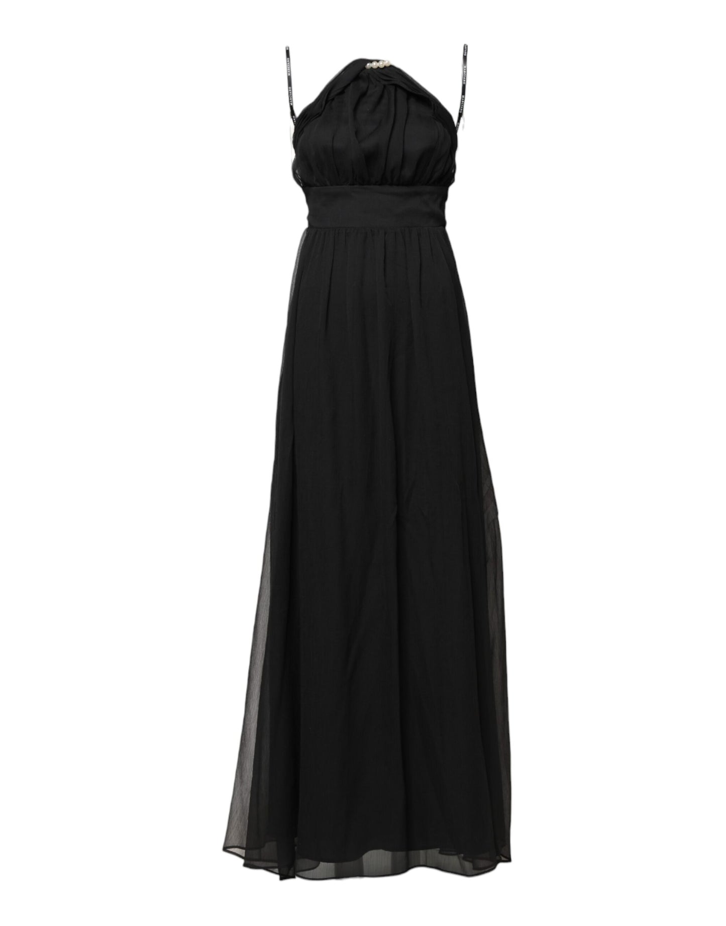 Marciano by Guess Black Tulle Pearl Sleeveless Long Gown Dress Marciano by Guess