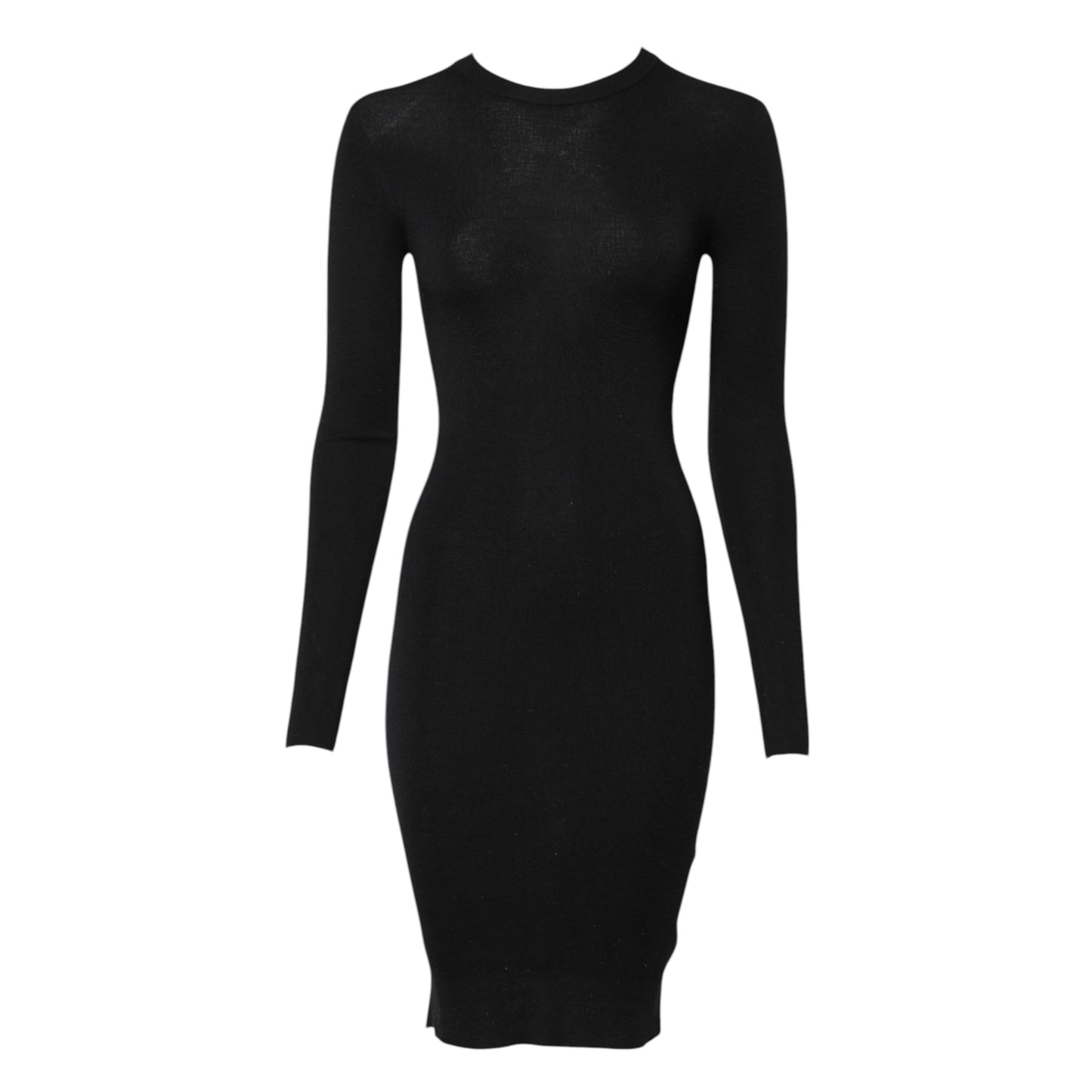 Dolce & Gabbana Black Long Sleeves Bodycon Sheath Dress Dolce & Gabbana