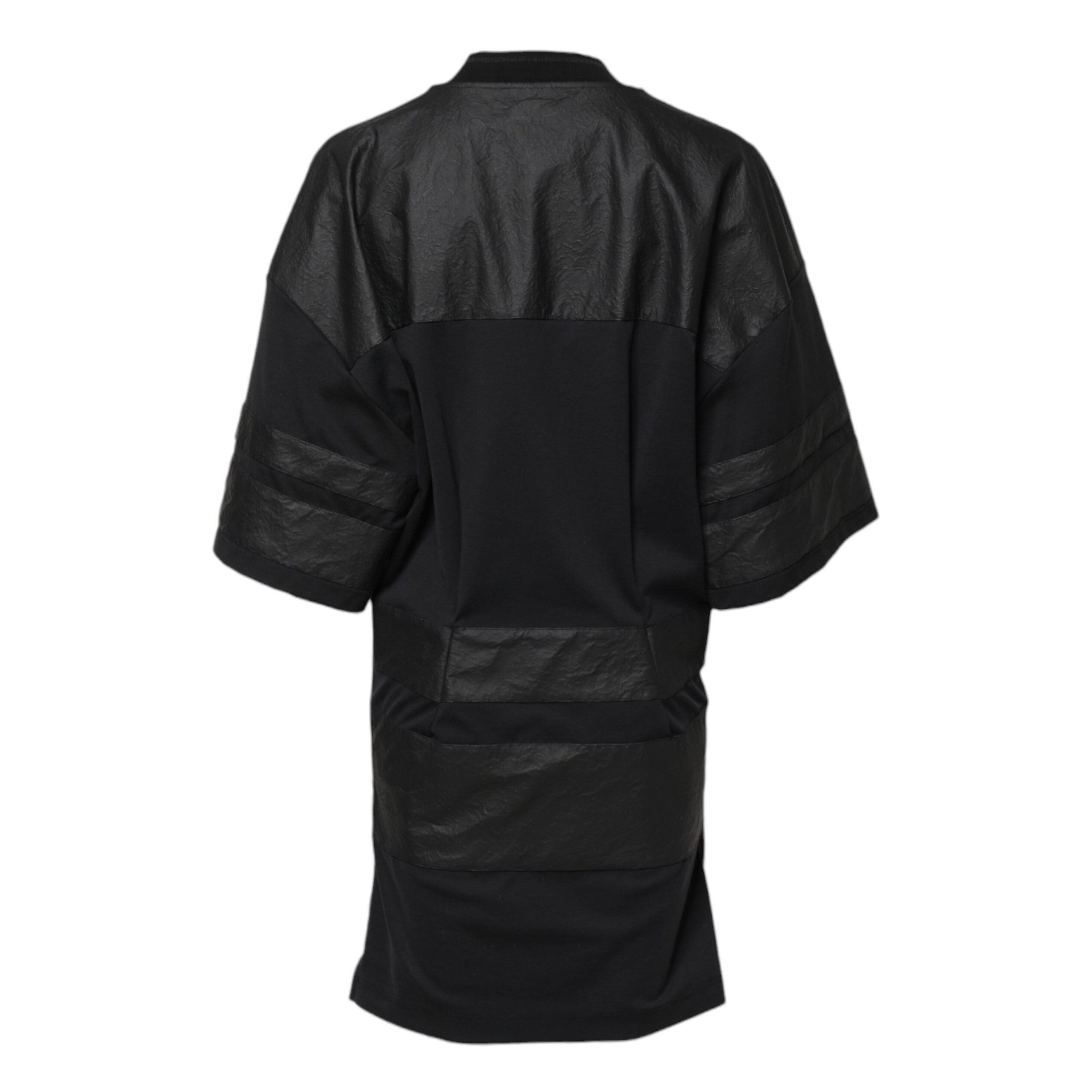 Dolce & Gabbana Black Cotton Short Sleeves V-neck T-shirt