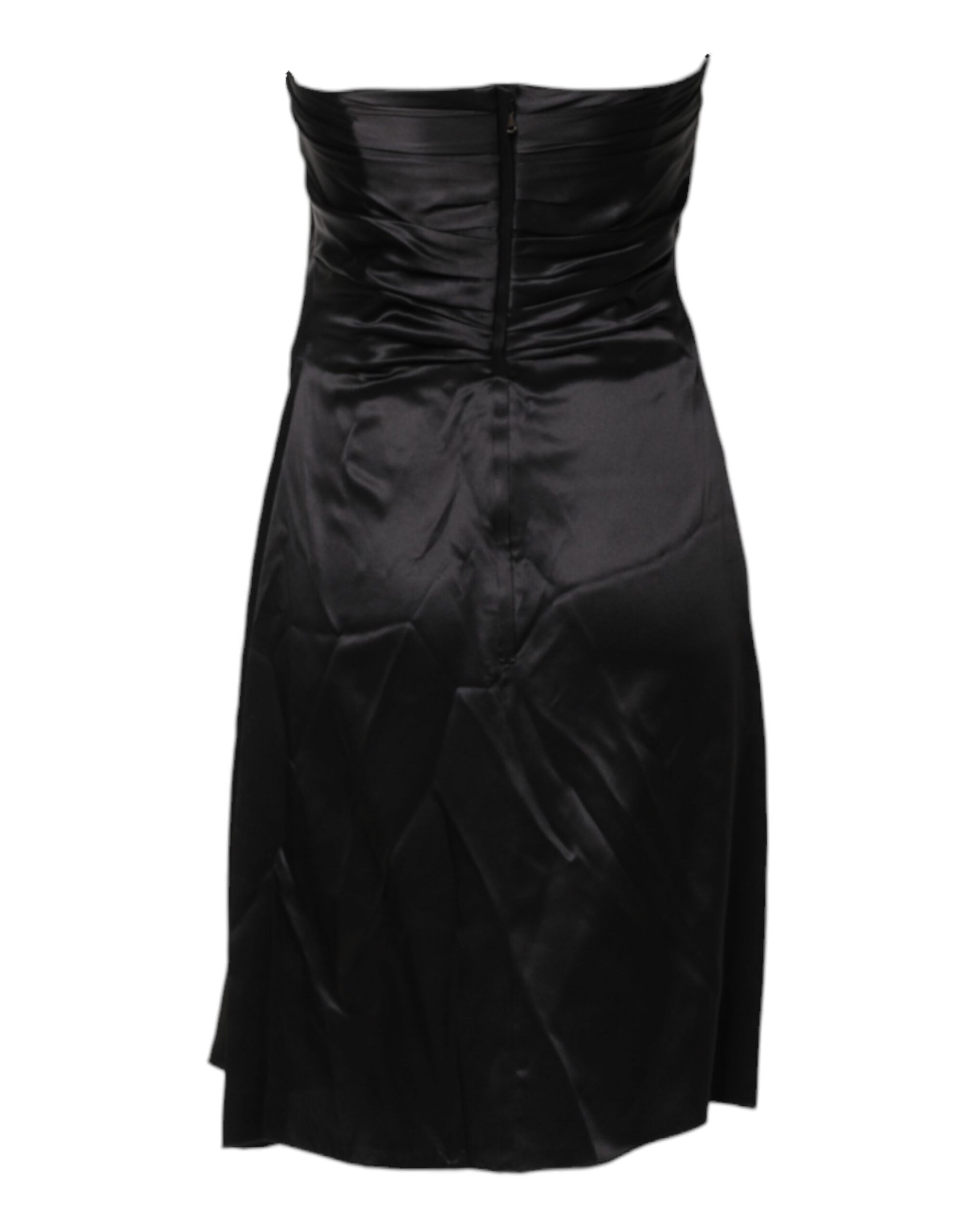 Dolce & Gabbana Black Strapless Sheath A-line Mini Dress Dolce & Gabbana