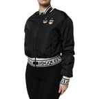 Dolce & Gabbana Black Nylon #DGFamily Full Zip Bomber Jacket